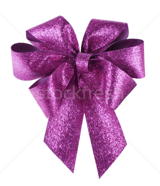 Smart purple bow on white Stock photo © Smileus