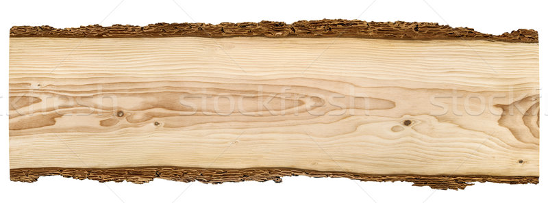 Nice wooden board on white background Stock photo © Smileus