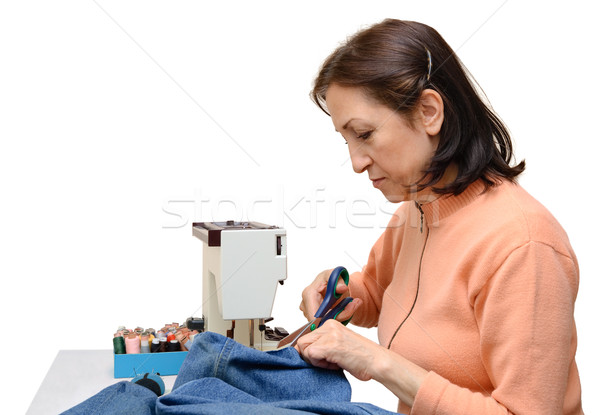 Seamstress during work, isolated Stock photo © Smileus