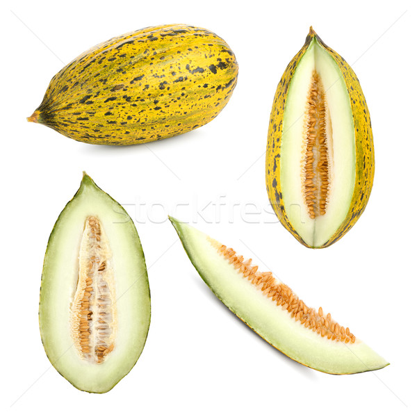 Spotted melon cut in 4 different shapes Stock photo © Smileus