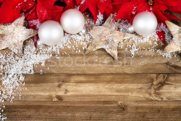 Christmas decoration on wood Stock photo © Smileus