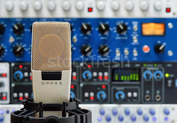 Studio microphone and audio devices Stock photo © Smileus