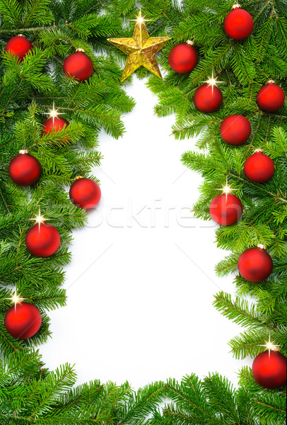 Creative Christmas tree border Stock photo © Smileus