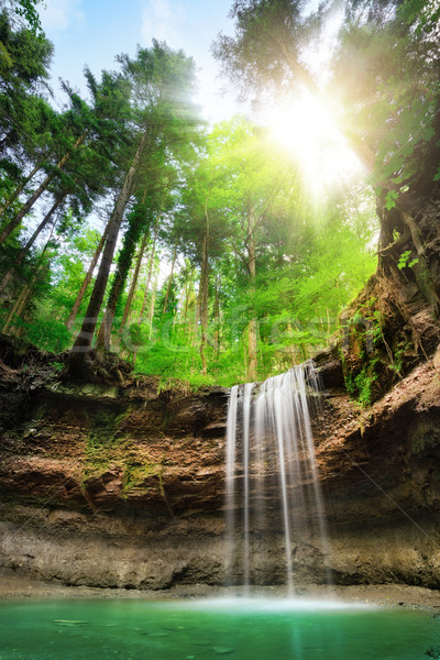 Fascinating landscape with waterfalls Stock photo © Smileus