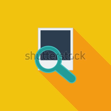 Foto Suche Symbol Farbe Rahmen blau Stock foto © smoki
