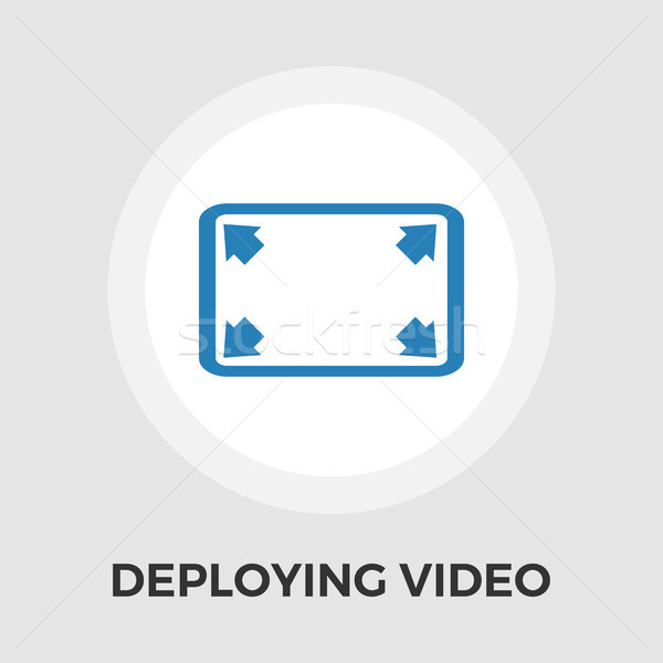 Deploying video vector flat icon Stock photo © smoki