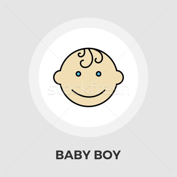 Baby ragazzo icona vettore isolato bianco Foto d'archivio © smoki