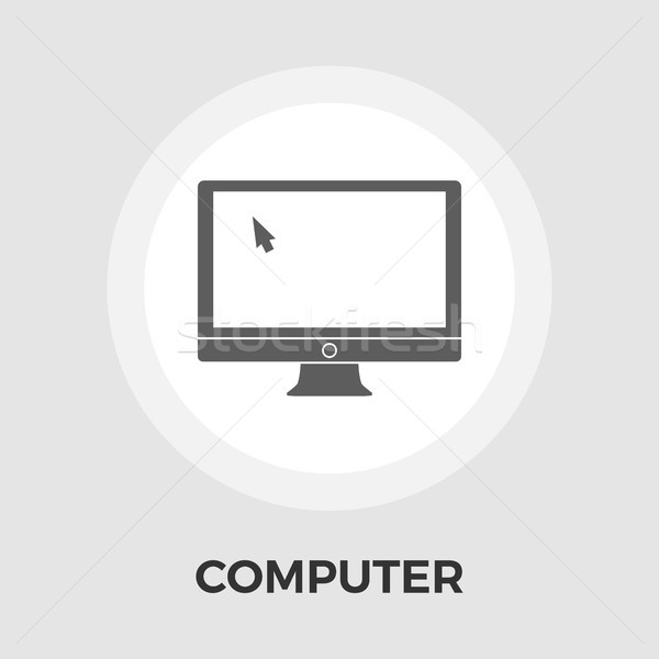 Computer Vector Flat Icon Stock photo © smoki