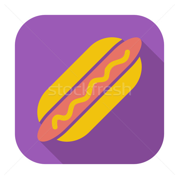 Hot dog couleur icône alimentaire design signe [[stock_photo]] © smoki