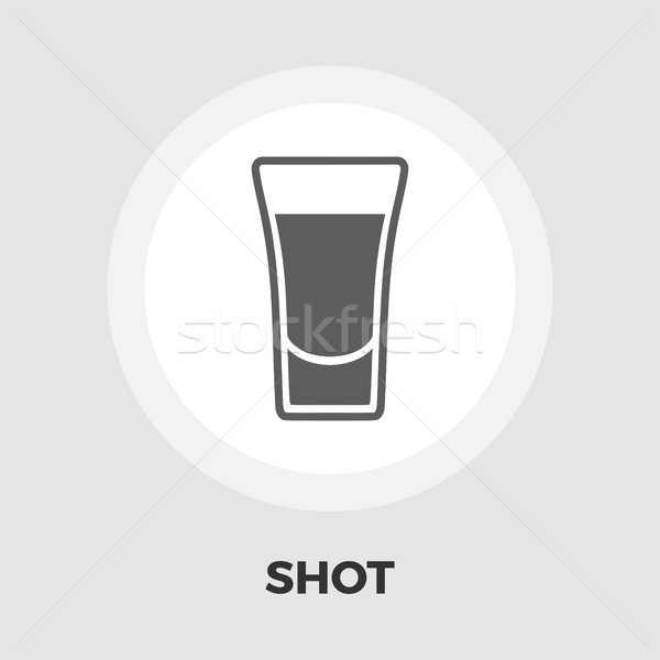 Shot drink icon flat Stock photo © smoki