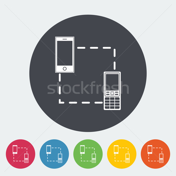 Phone sync single icon. Stock photo © smoki