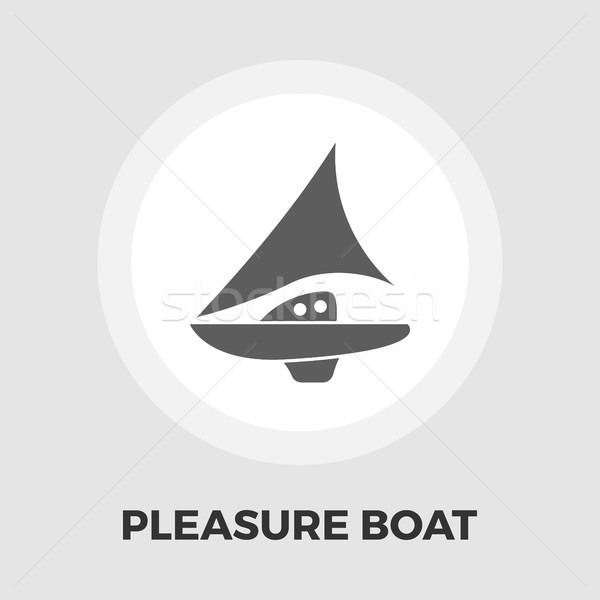 Placere barcă icoană vector izolat alb Imagine de stoc © smoki