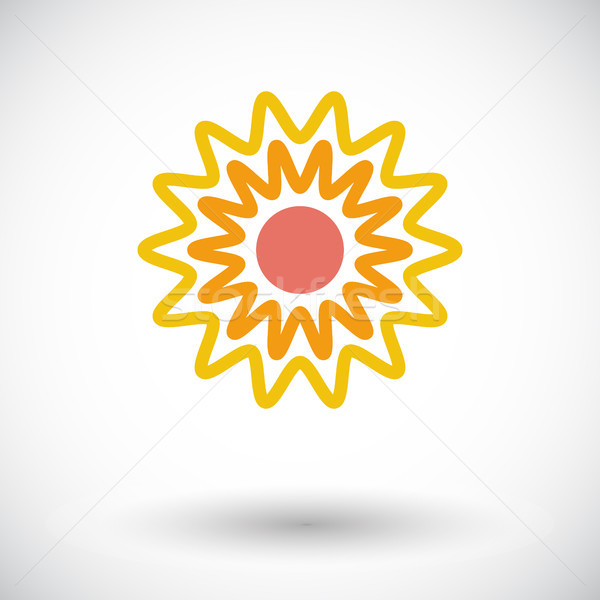Sun single flat icon. Stock photo © smoki