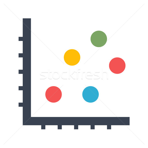 Dot Chart Vector Icon Stock photo © smoki