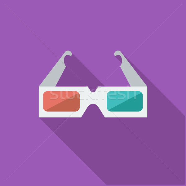 Glasses 3D single icon. Stock photo © smoki