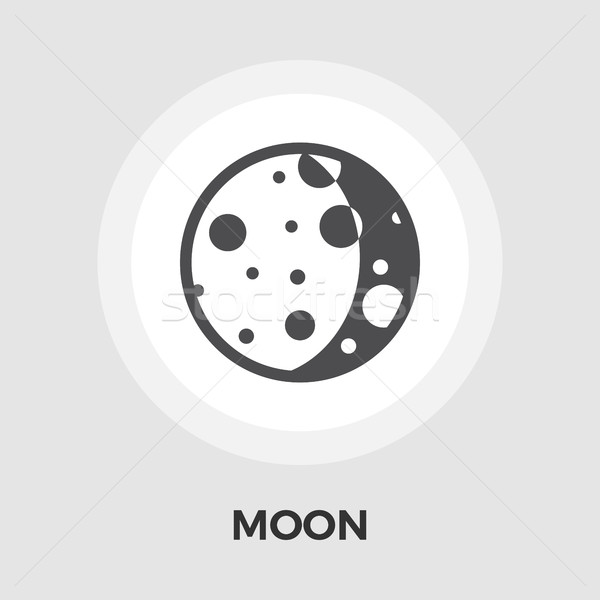Moon flat icon Stock photo © smoki