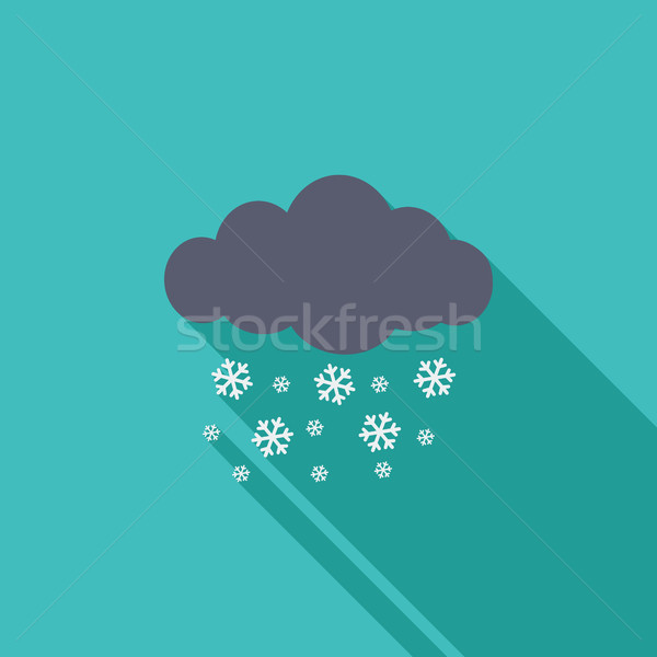 Snowfall single icon. Stock photo © smoki
