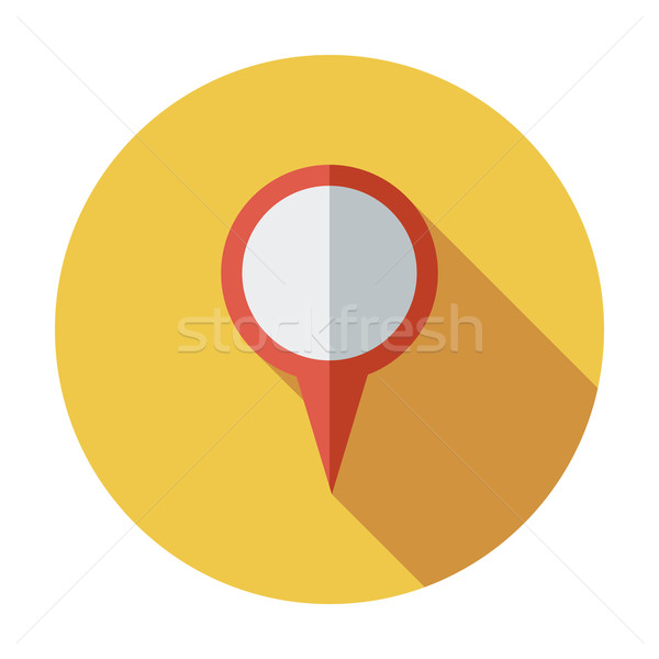 Map pointer single flat icon. Stock photo © smoki