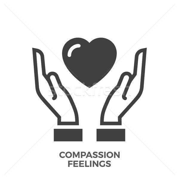 Compassione sentimenti vettore icona isolato bianco Foto d'archivio © smoki
