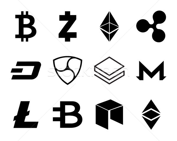 Cryptocurrency Logo Set. Stock photo © smoki