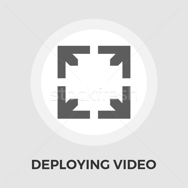 Deploying video vector flat icon Stock photo © smoki