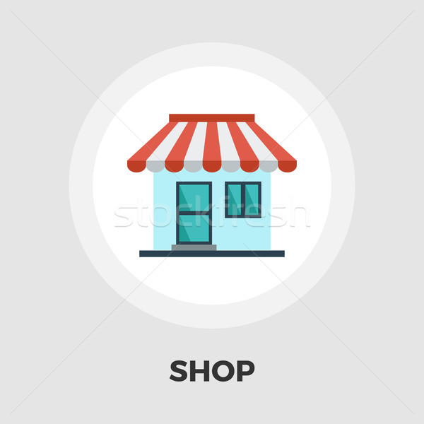 Store icon flat Stock photo © smoki