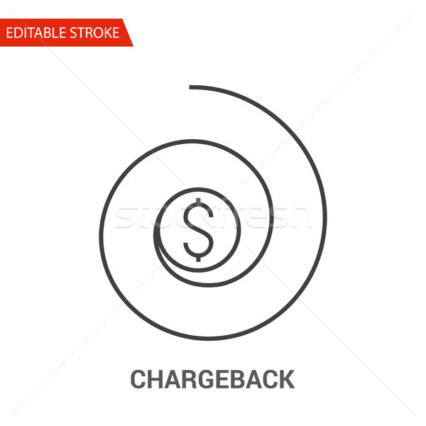Chargeback Icon. Thin Line Vector Illustration Stock photo © smoki