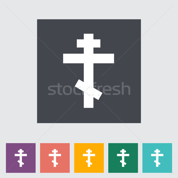Foto d'archivio: Cross · icona · design · chiesa · pittura · nero