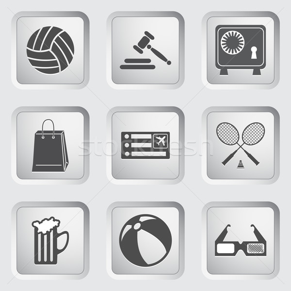 Icons on the buttons for Web Design. Set 1 Stock photo © smoki