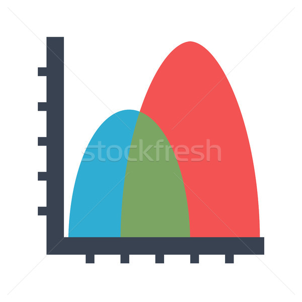 Stock photo: Diagram Area Flat Vector Icon