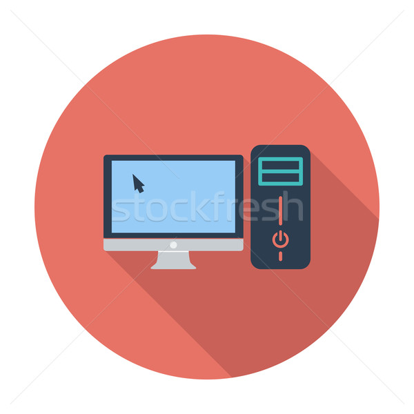 Computer icon witte silhouet teken groep Stockfoto © smoki