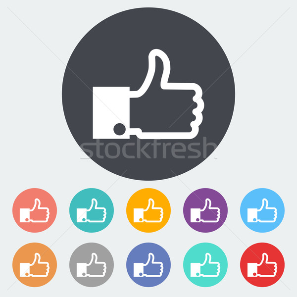 Comme icône cercle main internet signe [[stock_photo]] © smoki