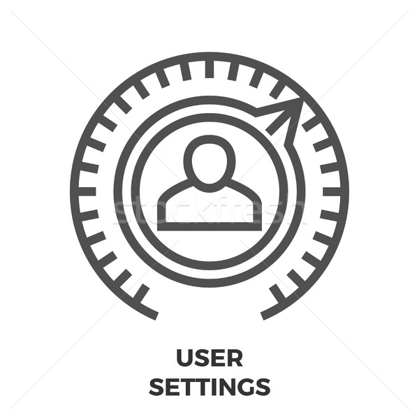 User Settings Line Icon Stock photo © smoki