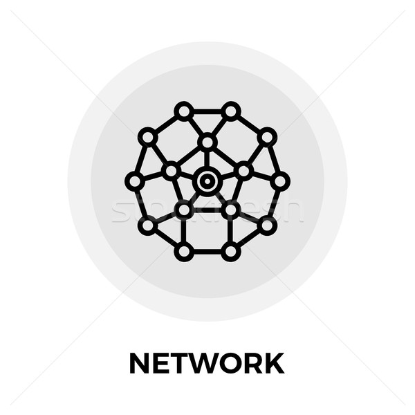 Sieci line ikona wektora odizolowany biały Zdjęcia stock © smoki