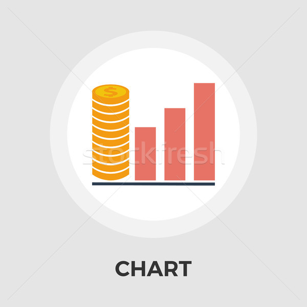 Chart flat single icon. Stock photo © smoki
