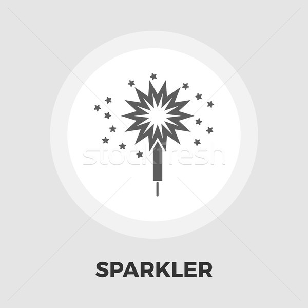 Sparkler icon flat Stock photo © smoki