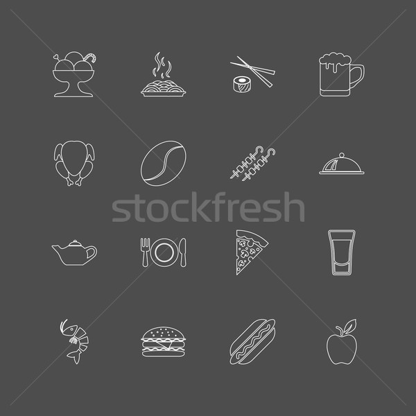 Food icons Stock photo © smoki