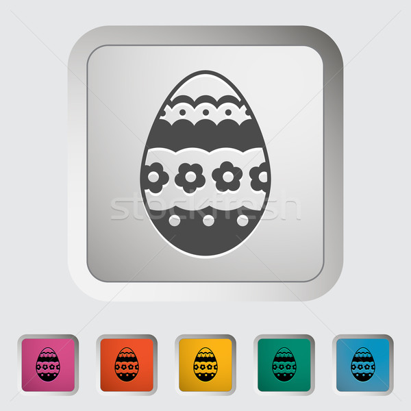 Húsvéti tojás ikon húsvét virág művészet csoport Stock fotó © smoki