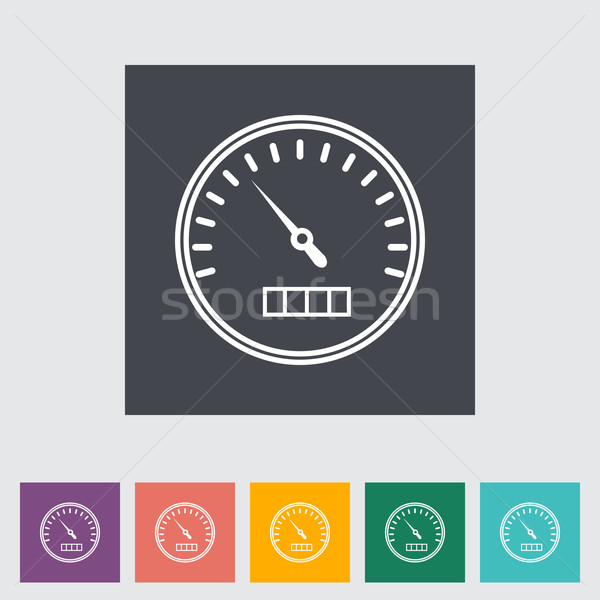 Speedometer flat icon. Stock photo © smoki