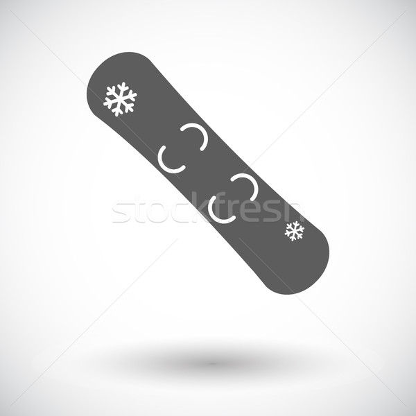Snowboard ikona biały sportowe sztuki czarny Zdjęcia stock © smoki