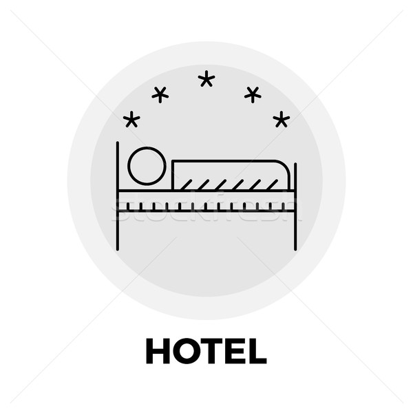 Сток-фото: отель · линия · икона · вектора · изображение · объект