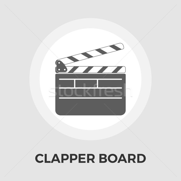 Director clapperboard flat icon Stock photo © smoki