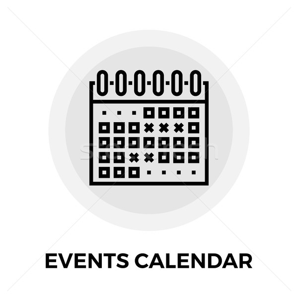 Events Calendar Line Icon Stock photo © smoki