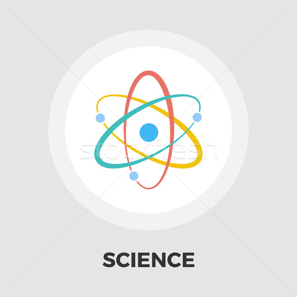 Atom ikona wektora odizolowany biały Zdjęcia stock © smoki