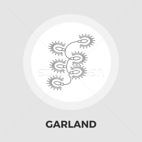 Stock photo: Garland flat icon