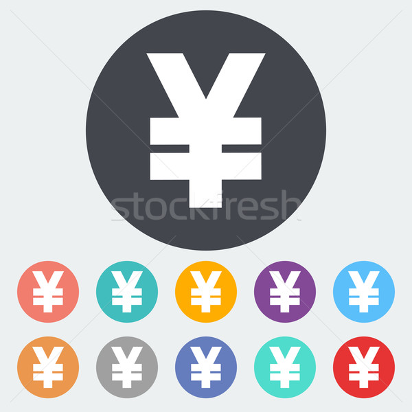 [[stock_photo]]: Yen · icône · cercle · affaires · résumé · design