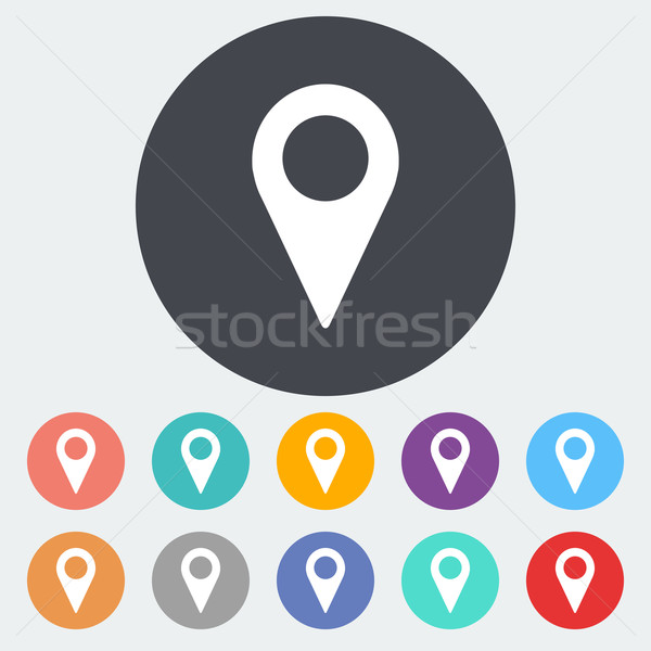 Mapa ícone círculo tecnologia assinar viajar Foto stock © smoki