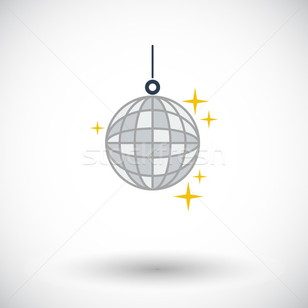 Disco ball icon witte muziek dans ontwerp Stockfoto © smoki