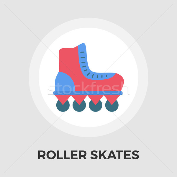 Roller skate vector flat icon Stock photo © smoki