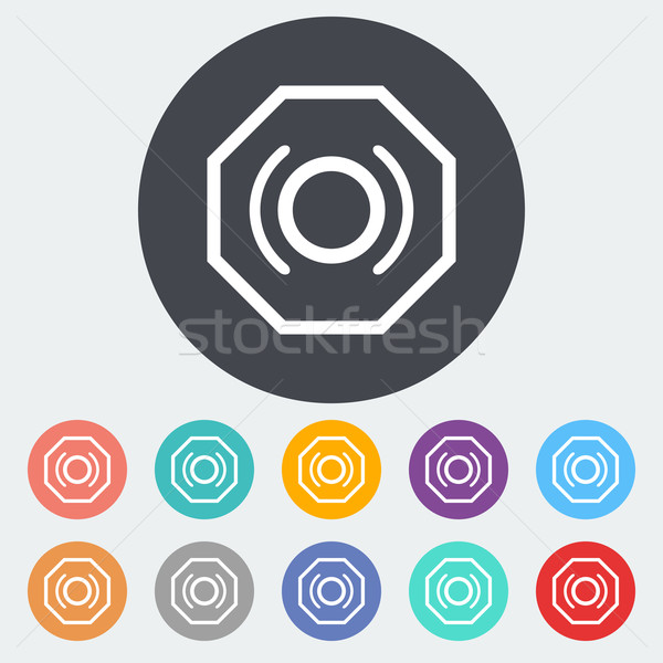 Problemen rem vloeistof icon cirkel ontwerp Stockfoto © smoki
